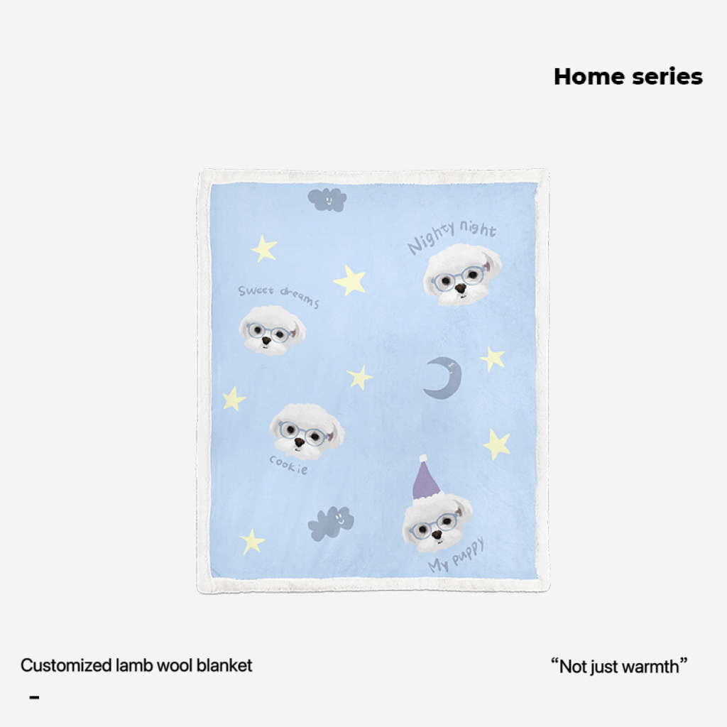 Mewlymade-Pet custom lambskin blanket
