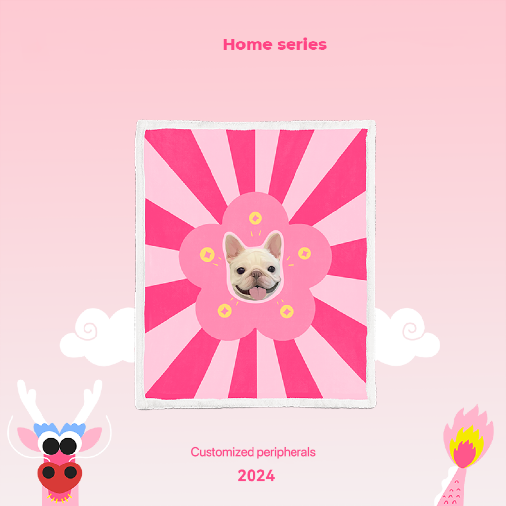 Mewlymade-Pet custom lambskin blanket