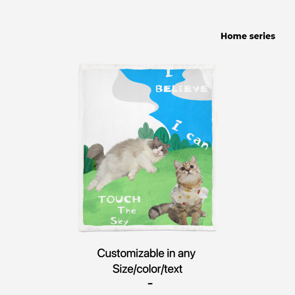 Mewlymade-Pet custom lambskin blanket
