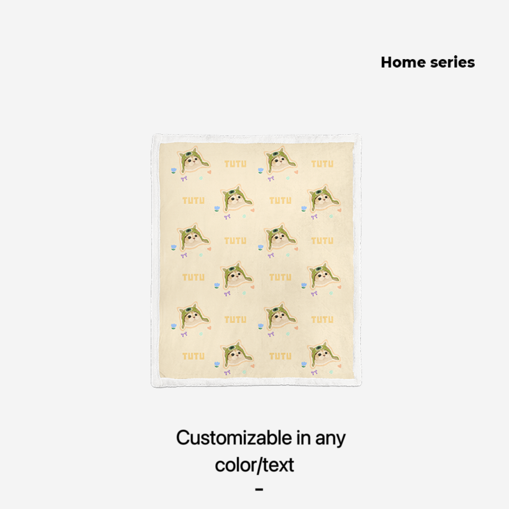 Mewlymade-Pet custom lambskin blanket