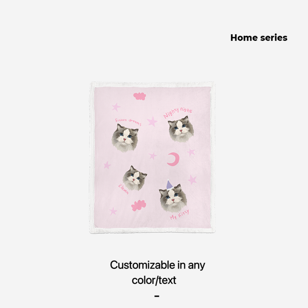 Mewlymade-Pet custom lambskin blanket